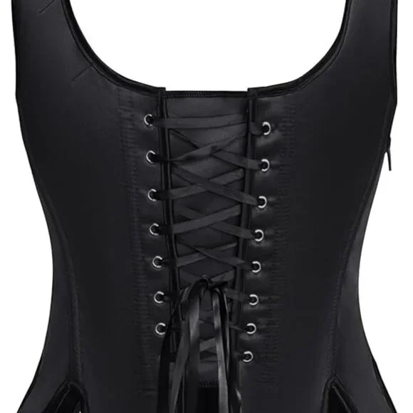 Scarlet Darkness Satin Black Corset Top, Size 16 NWT - Picture 9 of 13